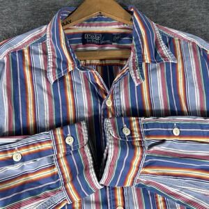 Polo Ralph Lauren Multi Color Striped Southwest Button Down Shirt Men's Sz XL